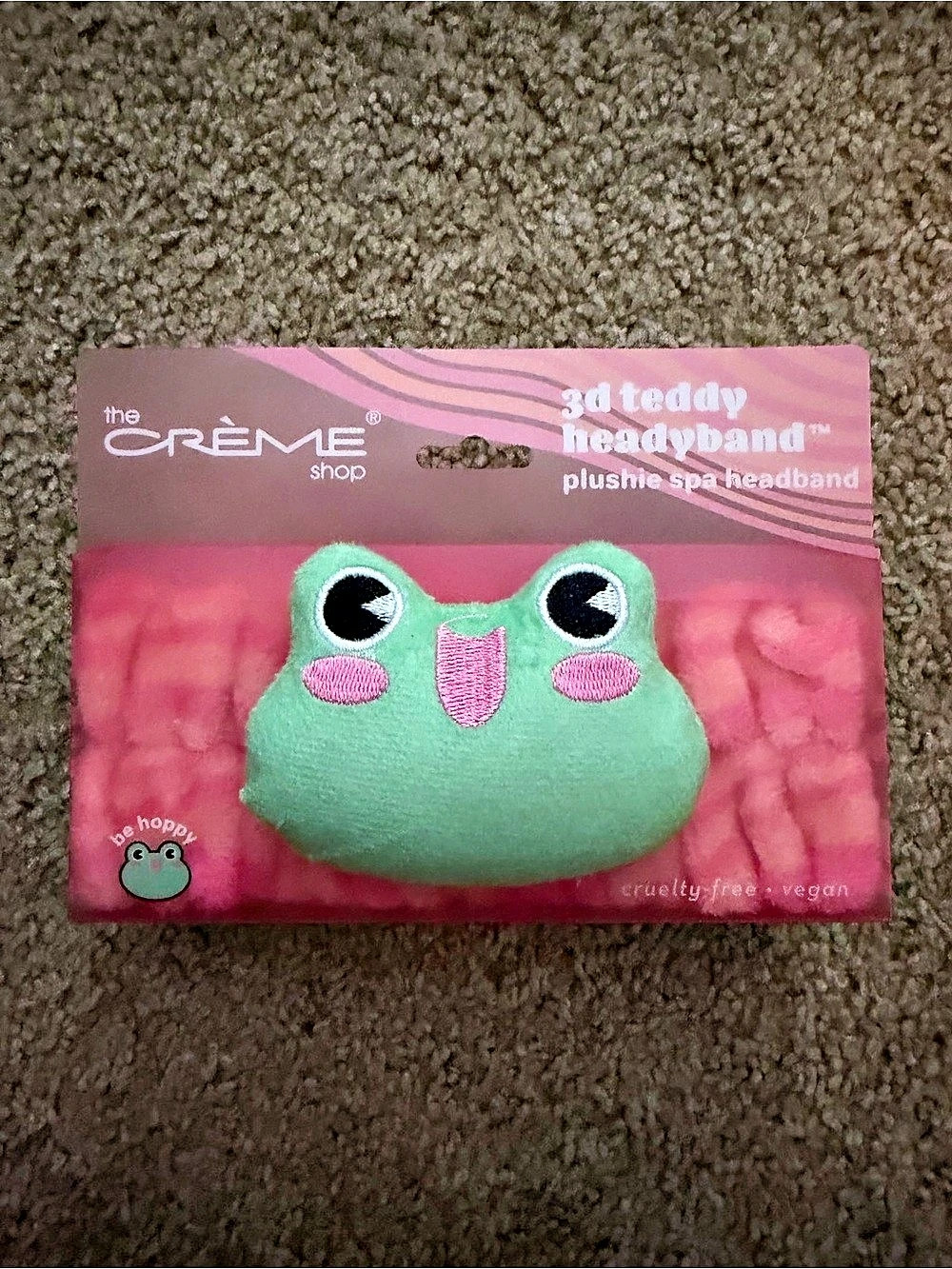 the Cr38ME shop 3d teddy headband Plush Spa Headband Pink & Green NWT